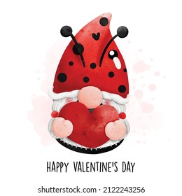 Happy Valentine's day with ladybug gnomes 