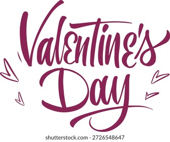 Happy Valentine;s Day Lattering vector 