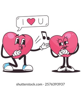 happy valentine's day letter and heart illustration (1)