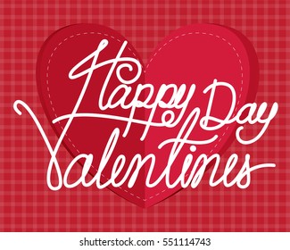 Happy Valentine's day letter, Heart paper Valentines day card vector background