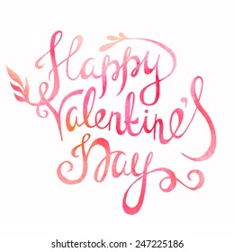 Happy Valentines day lettering