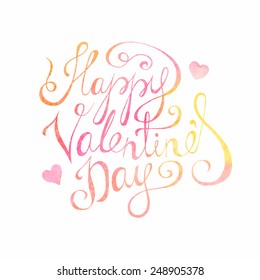 Happy Valentines day lettering