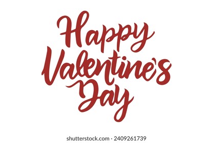 Happy Valentines Day lettering background Greeting Card