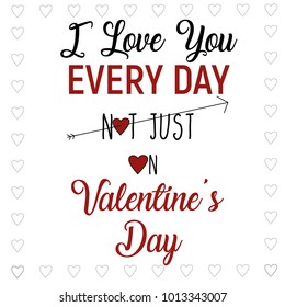 Happy Valentine's Day Lettering Card - Typographical Background