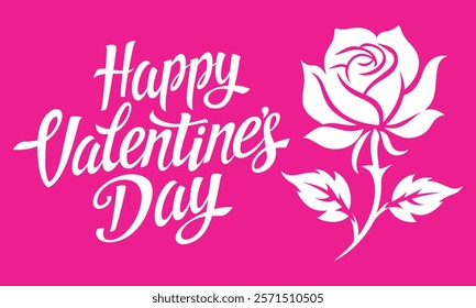 Happy valentine's day lettering design 