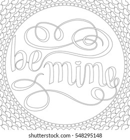 Happy valentines day Lettering, design elements for cards. Be my Valentine.