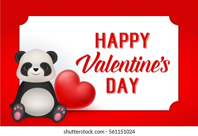 Happy Valentines Day Lettering in Frame