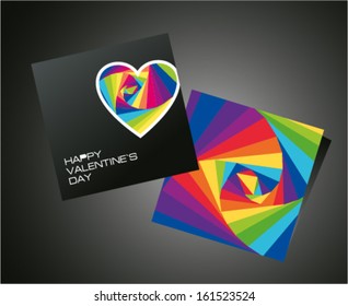 Happy Valentine's Day lettering Greeting Card 