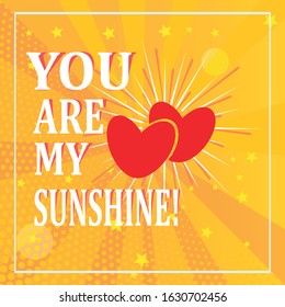 Happy Valentine's Day lettering Greeting Card . Pop art retro comic background . Vector illustration