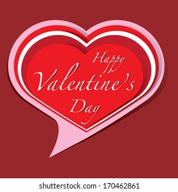 Happy Valentine's Day lettering Greeting Card