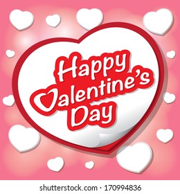 Happy Valentine's Day lettering Greeting Card