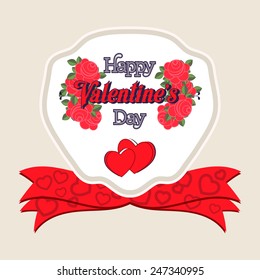 Happy Valentine's Day Lettering Greeting Card