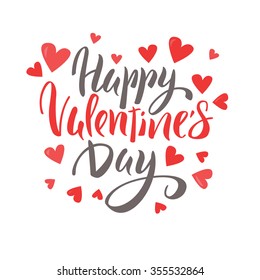 Happy Valentine's Day lettering Greeting Card 