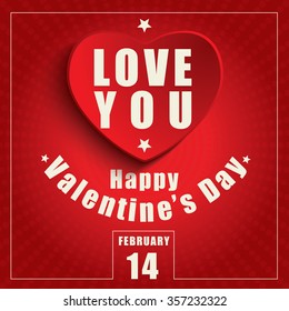 Happy Valentine's Day Lettering Greeting Card