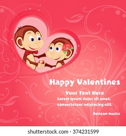 Happy Valentine's Day lettering Greeting Card