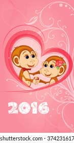 Happy Valentine's Day lettering Greeting Card