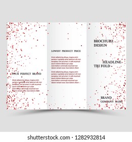 Happy Valentine's Day lettering with heart on pink glitter particles and lights background. Vector glowing texture with confetti for luxury greeting rich card design