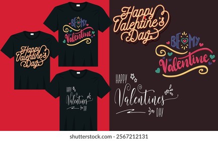 Happy valentine's day lettering on orange background|Red background for valentine