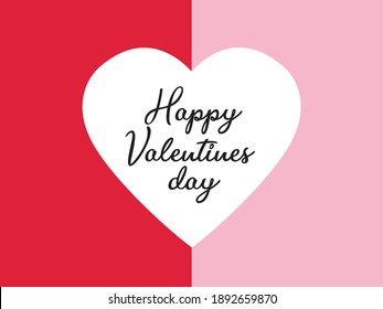 Feliz patrón de letras de San Valentín. Feliz día de San Valentín tarjeta de patrón de corazón rojo. 