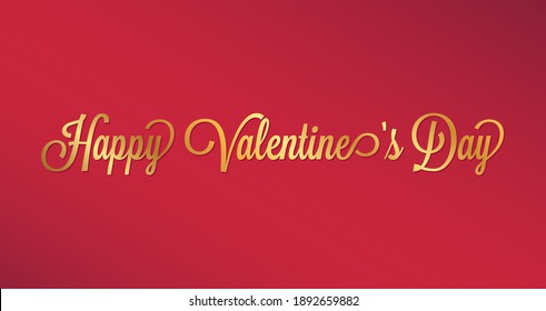 Feliz patrón de letras de San Valentín. Feliz día de San Valentín tarjeta de patrón de corazón rojo. 