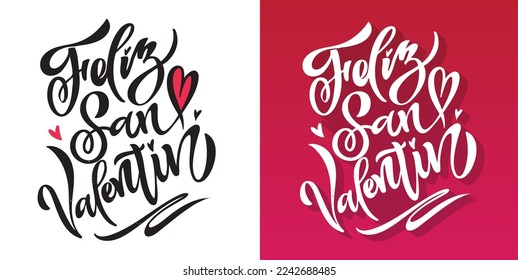 Happy Valentine's day - lettering in spanish. Love you art. 