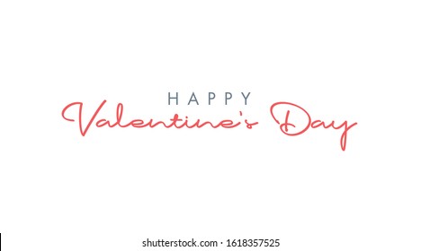 Happy Valentine's Day lettering style text.