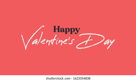 Happy Valentine's Day lettering style text.