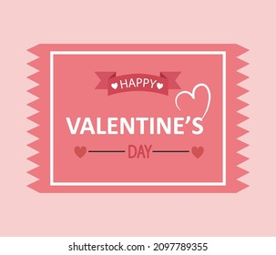 Happy Valentine's Day lettering text on background. Vector illustration. Wallpaper, flyers, invitation, posters, brochure, banners.
