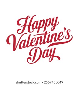 Happy Valentine's Day lettering. typography vector illustration.