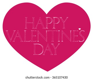 Happy Valentines Day lettering typography. Roman Classic Alphabet with a Method of Geometrical Construction for Large Letters. Typography design element for posters, greeting cards, invitations.