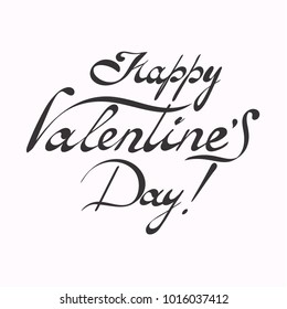 happy Valentine's Day. Lettering. Vector.