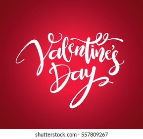 Happy Valentines Day Lettering Vector design.