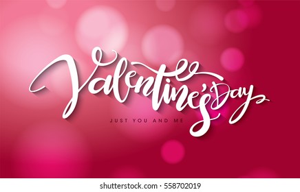 Happy Valentines Day Lettering Vector design