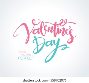 Happy Valentines Day Lettering Vector design