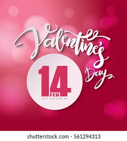 Happy Valentines Day Lettering Vector design
