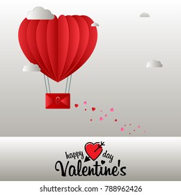 Happy Valentine's day with light background vector