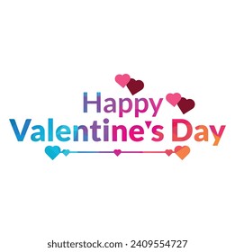 Happy Valentines day logo design vector template. Happy Valentines day. Lettering