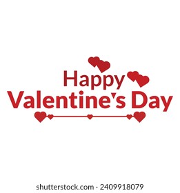 Happy Valentines day logo design vector template. Happy Valentines day. Lettering