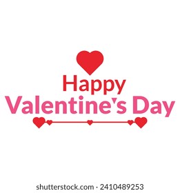 Happy Valentines day logo design vector template. Happy Valentines day. Lettering