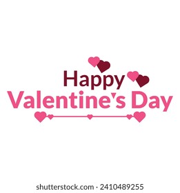 Happy Valentines day logo design vector template. Happy Valentines day. Lettering