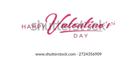 Happy Valentine's Day logo design, Happy Valentine's Handwritten Logo, love, modern, signature vector logo design.