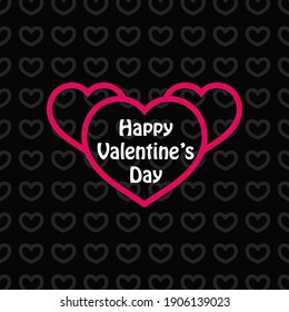 Happy Valentine's Day for logo, emblem and label. Vector illustration