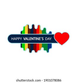 Happy Valentine's Day. Logo or icon.