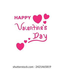 Plantilla de vector del logotipo del día de San Valentín feliz
