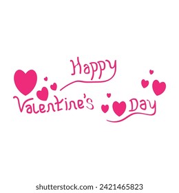 Happy valentines day logo vector template