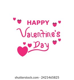 Happy valentines day logo vector template