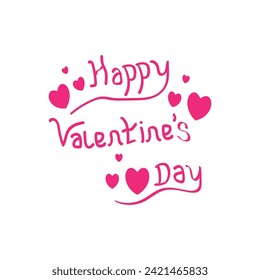 Plantilla de vector del logotipo del día de San Valentín feliz
