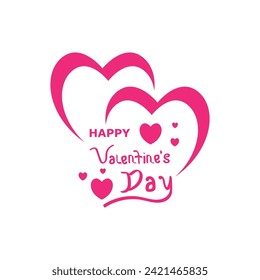 Happy valentines day logo vector template
