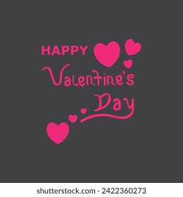 Happy valentines day logo vector template