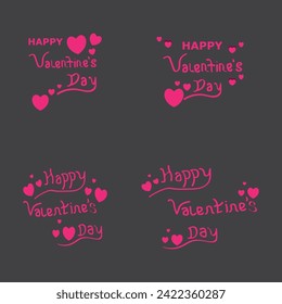 Happy valentines Day Logo, Vektorvorlage